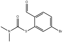 S-(5-溴-2-甲酰基苯基)二甲基硫代氨基甲酸酯, 1624260-49-6, 结构式