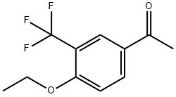 4'-エトキシ-3'-(トリフルオロメチル)アセトフェノン 化学構造式