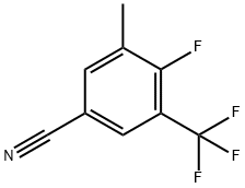 4-Fluoro-3-Methyl-5-(trifluoroMethyl)benzonitrile, 97% Structure