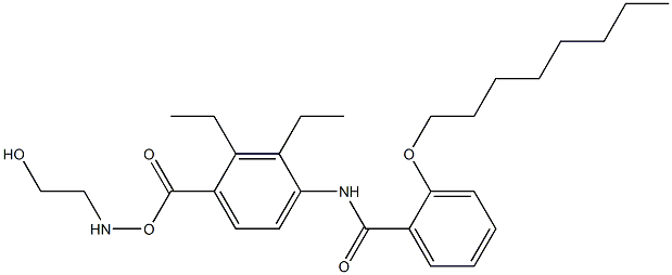 DIETHYL (2-HYDROXYETHYL)-AMINO-P-[O-(OCTYLOXY)BENZAMIDO]BENZOATE