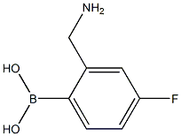 2-(氨基甲基)-4-氟苯基硼酸 结构式