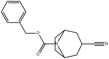 N-CBZ-3-CYANO-8-AZABICYCLO[3.2.1]OCTANE 化学構造式