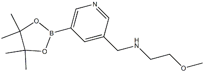 (2-Methoxy-ethyl)-[5-(4,4,5,5-tetraMethyl-[1,3,2]dioxaborolan-2-yl)-pyridin-3-ylMethyl]-aMine Struktur