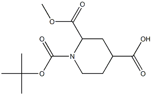 1-(tert-butoxycarbonyl)-2-(Methoxycarbonyl)piperidine-4-carboxylic acid Structure
