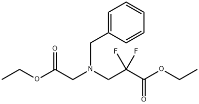 ethyl 3-(benzyl(2-ethoxy-2-oxoethyl)aMino)-2,2-difluoropropanoate, 1823791-33-8, 结构式