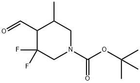 tert-butyl 3,3-difluoro-4-forMyl-4-Methylpiperidine-1-carboxylate Struktur