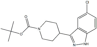 tert-butyl 4-(5-chloro-1H-indazol-3-yl)piperidine-1-carboxylate Struktur