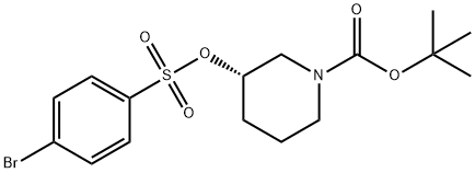 (S)-tert-butyl 3-(((4-broMophenyl)sulfonyl)oxy)piperidine-1-carboxylate 化学構造式