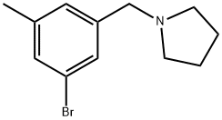 1-(3-broMo-5-Methylbenzyl)pyrrolidine Structure