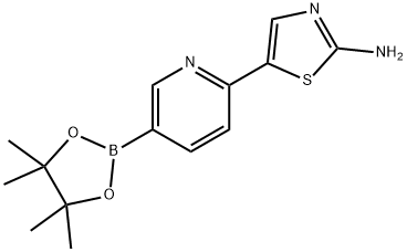 6-(2-AMINO-5-THIAZOLYL)PYRIDINE-3-BORONIC ACID PINACOL ESTER Struktur