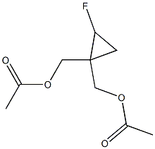 (2-Fluorocyclopropane-1,1-diyl)bis(Methylene) diacetate 化学構造式
