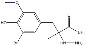 3-(3-BroMo-4-hydroxy-5-Methoxyphenyl)-2-hydrazinyl-2-MethylpropanaMide Structure