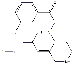 (Z)-2-(4-((2-(3-Methoxyphenyl)-2-oxoethyl)thio)piperidin-3-ylidene)acetic Acid Hydrochloride Structure