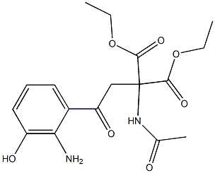 2-AcetaMido-2-(2-(2-aMino-3-hydroxyphenyl)-2-oxoethyl)Malonic Acid Diethyl Ester Structure