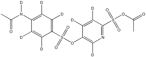 5-[4-(AcetylaMino)benzenesulfonyloxy]sulfapyridine-d8 Acetate Structure