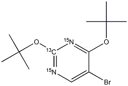 5-BroMo-2,4-bis(1,1-diMethylethoxy)pyriMidine-13C,15N2 Structure