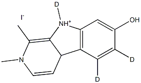 7-Hydroxy-1,2-diMethyl-9H-pyrido[3,4-b]indoliuM-d3 Iodide Structure