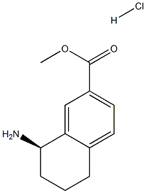 (R)-METHYL 8-AMINO-5,6,7,8-TETRAHYDRONAPHTHALENE-2-CARBOXYLATE HYDROCHLORIDE, 1246509-71-6, 结构式