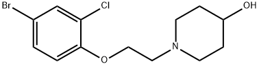 1-(2-(4-溴-2-氯苯氧基)乙基)哌啶-4-醇, 1704074-59-8, 结构式