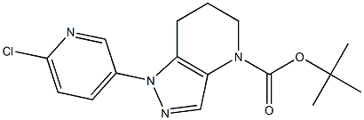 1-(6-Chloro-pyridin-3-yl)-1,5,6,7-tetrahydro-pyrazolo[4,3-b]pyridine-4-carboxylic acid tert-butyl ester Structure