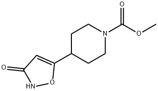Methyl 4-(3-hydroxyisoxazol-5-yl)piperidine-1-carboxylate Struktur