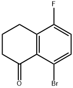 8-BROMO-5-FLUORO-1,2,3,4-TETRAHYDRONAPHTHALEN-1-ONE Struktur