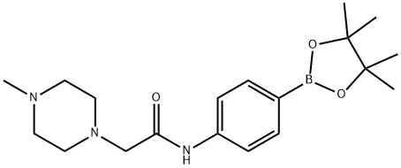 2-(4-methylpiperazin-1-yl)-N-(4-(4,4,5,5-tetramethyl-1,3,2-dioxaborolan-2-yl)phenyl)acetamide Structure