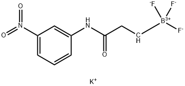 三氟(3-((3-硝基苯基)氨基)-3-羰基丙基)硼酸钾 结构式