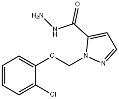 1-[(2-chlorophenoxy)methyl]-1H-pyrazole-5-carbohydrazide Structure