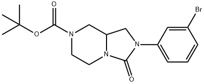 Imidazo[1,5-a]pyrazine-7(1H)-carboxylic acid, 2-(3-bromophenyl)hexahydro-3-oxo-, 1,1-dimethylethyl ester,1002338-82-0,结构式