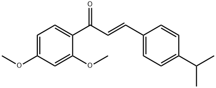 (2E)-1-(2,4-ジメトキシフェニル)-3-[4-(プロパン-2-イル)フェニル]プロプ-2-エン-1-オン 化学構造式