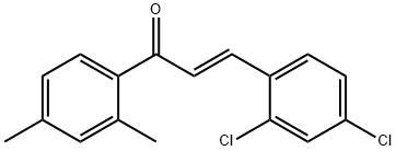 (2E)-3-(2,4-dichlorophenyl)-1-(2,4-dimethylphenyl)prop-2-en-1-one, 1002898-04-5, 结构式