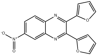 2,3-bis(furan-2-yl)-6-nitroquinoxaline Struktur