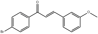 (2E)-1-(4-bromophenyl)-3-(3-methoxyphenyl)prop-2-en-1-one 结构式