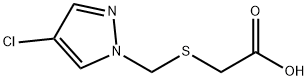 ([(4-Chloro-1H-pyrazol-1-yl)methyl]thio)acetic acid Structure