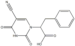 2-(5-Cyano-2,4-dioxo-3,4-dihydro-2H-pyrimidin-1-yl)-3-phenyl-propionic acid 结构式