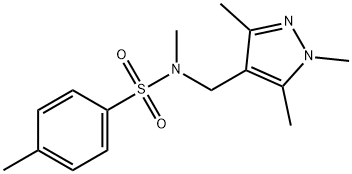 N,4-dimethyl-N-[(1,3,5-trimethylpyrazol-4-yl)methyl]benzenesulfonamide Structure