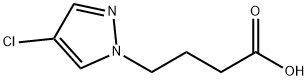 4-(4-クロロ-1H-ピラゾール-1-イル)ブタン酸 化学構造式