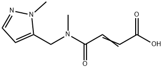(2E)-4-(Methyl[(1-methyl-1H-pyrazol-5-yl)methyl]amino)-4-oxobut-2-enoic acid 结构式