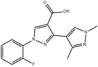 1-(2-fluorophenyl)-1,3-dimethyl-1H,1H-3,4-bipyrazole-4-carboxylic acid Structure