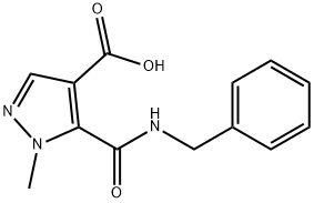 5-[(Benzylamino)carbonyl]-1-methyl-1H-pyrazole-4-carboxylic acid Struktur