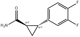 (trans)-2-(3,4-difluorophenyl)cyclopropanecarboxamide Struktur