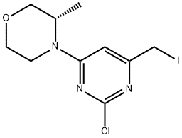 (S)-4-(2-chloro-6-(iodomethyl)pyrimidin-4-yl)-3-methylmorpholine Struktur