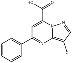 3-氯-5-苯基吡唑并[1,5-A]嘧啶-7-羧酸 结构式