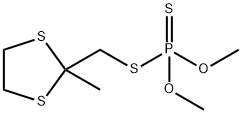 Phosphorodithioic acid,O,O-dimethyl S-[(2-methyl-1,3-dithiolan-2-yl)methyl] ester,1012-62-0,结构式