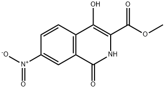 3-Isoquinolinecarboxylic acid, 1,2-dihydro-4-hydroxy-7-nitro-1-oxo-, methyl ester Structure