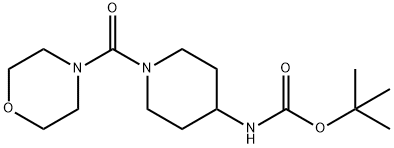 tert-Butyl 1-(morpholine-4-carbonyl)piperidin-4-ylcarbamate Struktur