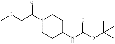 tert-Butyl 1-(2-methoxyacetyl)piperidin-4-ylcarbamate Struktur