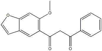 1,3-Propanedione, 1-(6-methoxy-5-benzofuranyl)-3-phenyl- Struktur