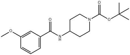 tert-Butyl 4-(3-methoxybenzamido)piperidine-1-carboxylate Struktur